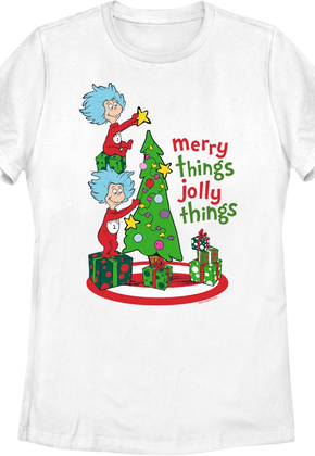 Womens Merry Things Jolly Things Dr. Seuss Shirt