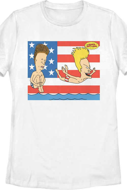 Womens Patriotic Splash Beavis And Butt-Head Shirtmain product image