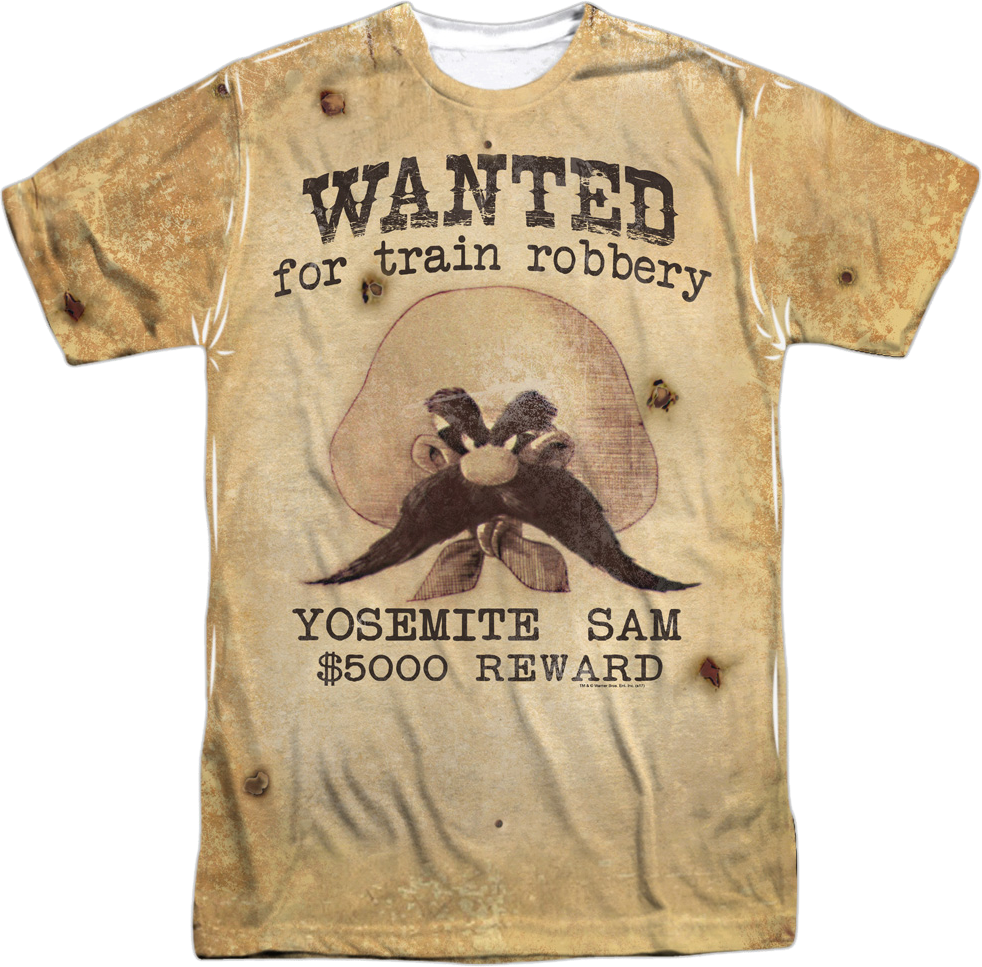Yosemite Sam Wanted Poster Looney T-Shirt Tunes