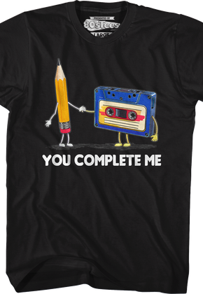 You Complete Me Pencil & Cassette T-Shirt