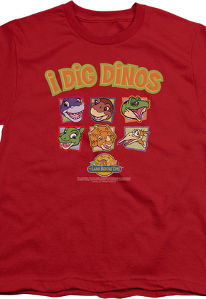 Youth I Dig Dinos Land Before Time Shirt