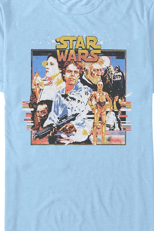 Blue A New Hope Collage Star Wars T-Shirtmain product image