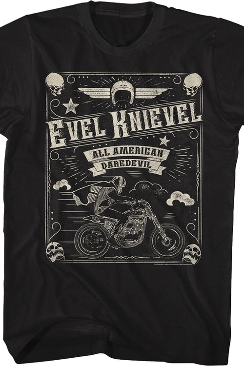 All American Daredevil Evel Knievel T-Shirtmain product image