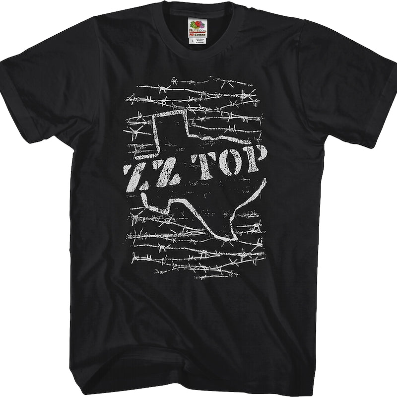 Barbed Wire ZZ Top T-Shirt. Men's T-Shirt.