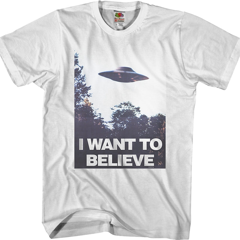 Believe Poster X-Files T-Shirt: The X-Files Mens T-Shirt