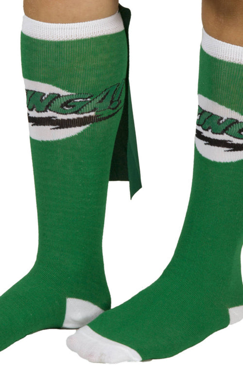 Big Bang Theory Green Bazinga Caped Socksmain product image