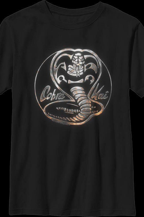 Boys Youth Faux Chrome Logo Cobra Kai Shirtmain product image