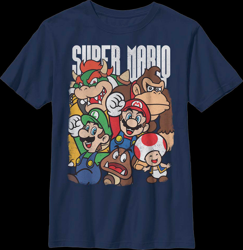 Boys Youth Stars of Super Mario Bros. Shirt