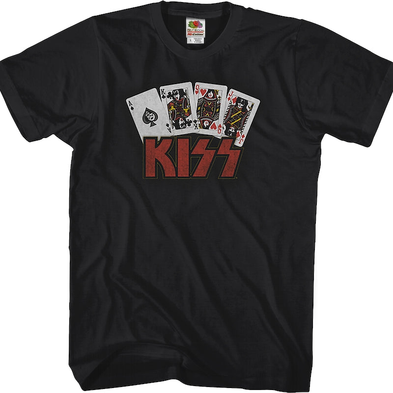 Cards KISS Band T-Shirt Men's Music