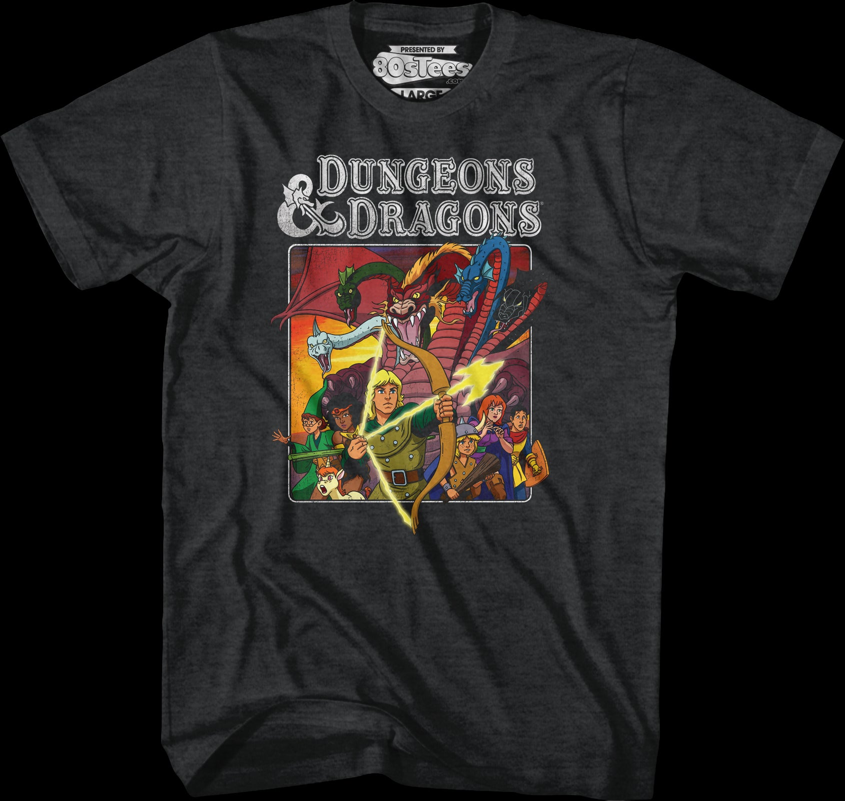Characters & Dragons Dungeons Cartoon T-Shirt