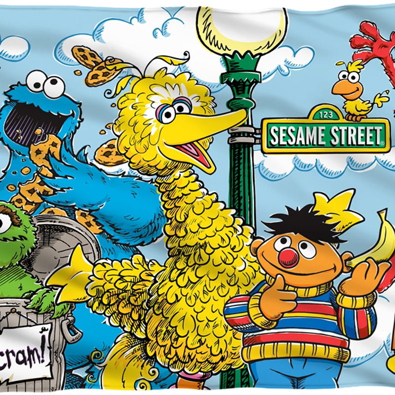 Cast of Sesame Street 36 x 58 Fleece Blanket