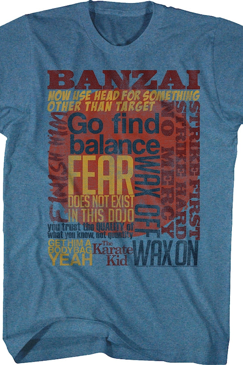 Classic Quotes Karate Kid T-Shirtmain product image