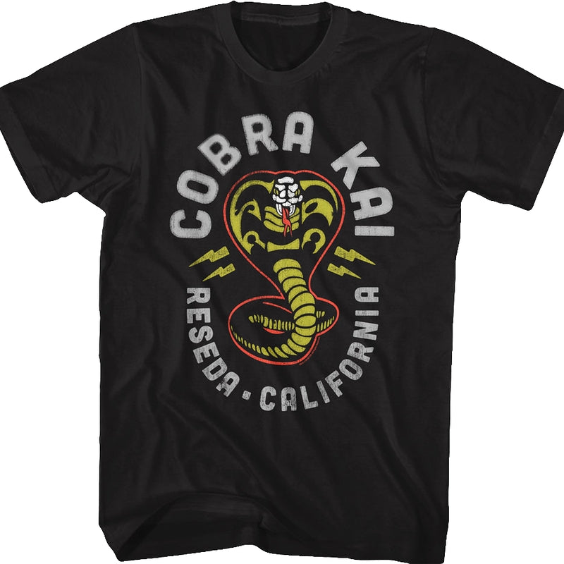 Cobra Kai Lightning Logo Karate Kid T-Shirt