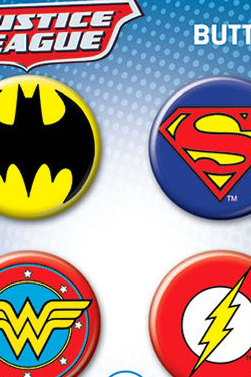 DC Comics Four Justice League Button Setmain product image