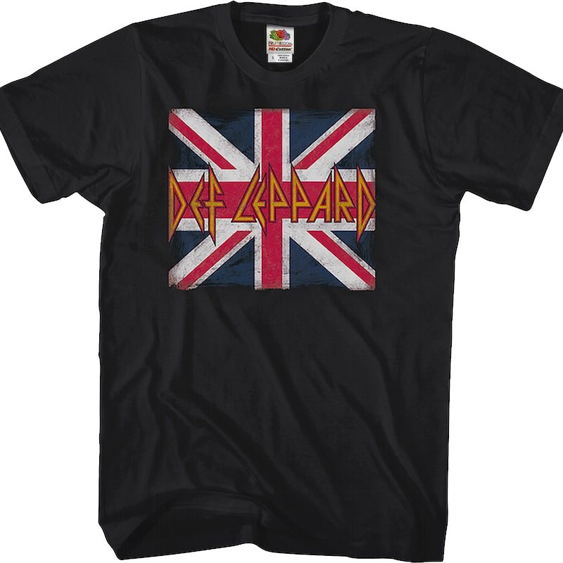 Def Leppard Union Jack Shirt. Def Leppard T-Shirt