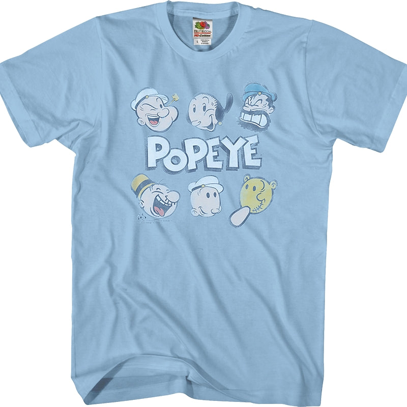 Distressed Characters Popeye T-Shirt