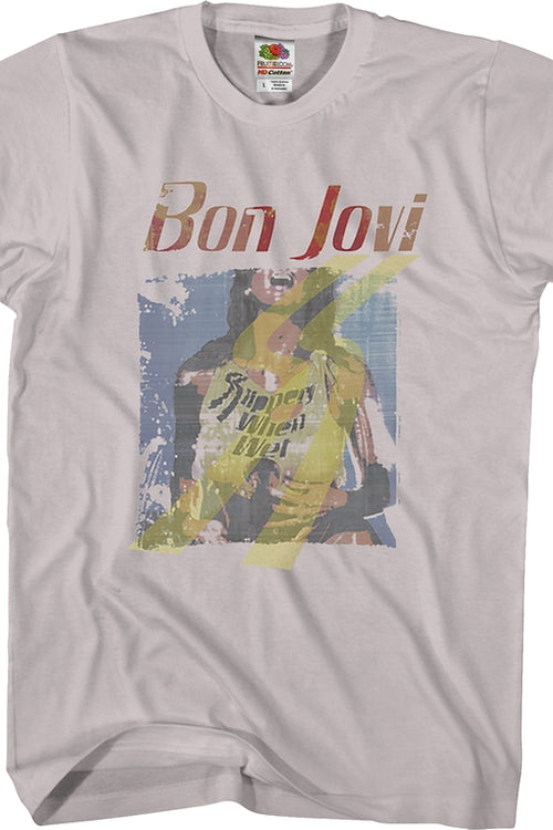 Distressed Slippery When Wet Bon Jovi T-Shirtmain product image