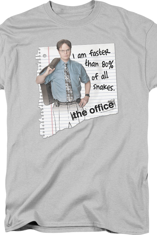 Dwight Schrute Faster The Office T-Shirtmain product image