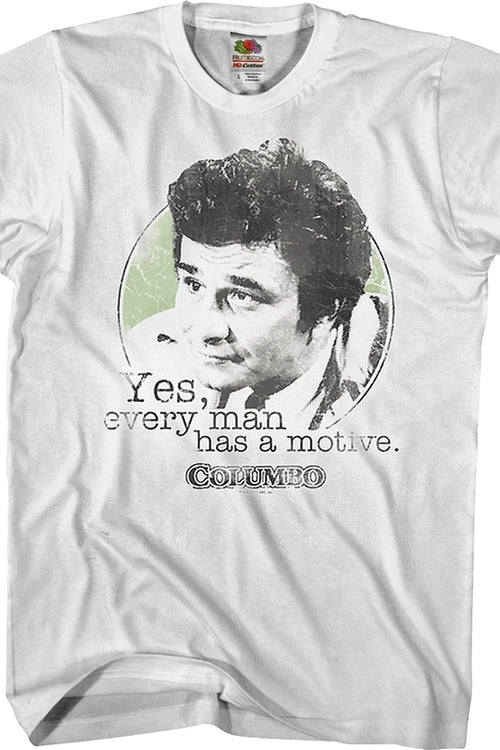 Every Man Has A Motive Columbo T-Shirtmain product image