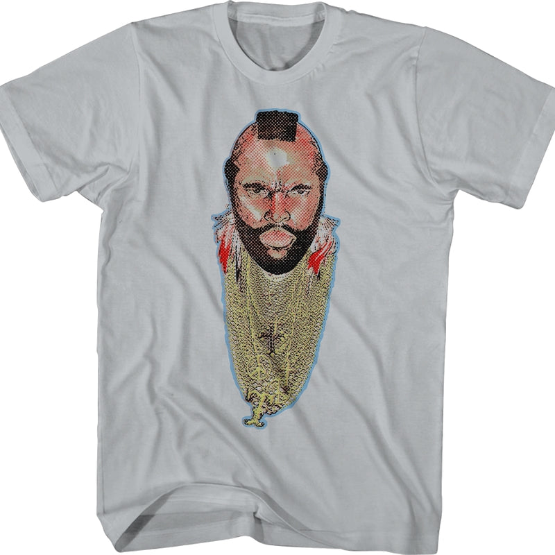 Gold Chains Mr. T Shirt: Mr. T Mens T-Shirt