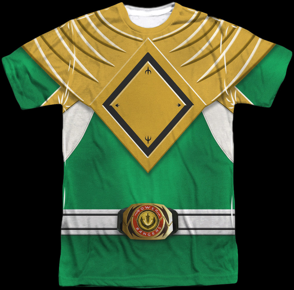 Mighty Morphin Power Rangers Green Ranger Sublimation Costume Shirt