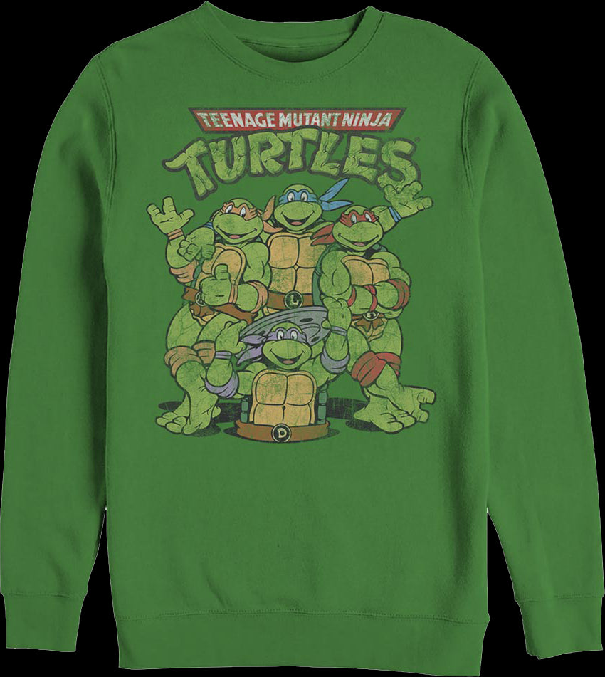 Vintage Teenage Mutant Ninja Turtle Boys Sweater Mickeys Clan TMNT 90s Green deals M