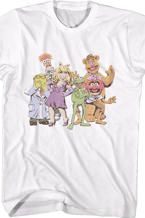 White Group Picture Muppets T-Shirtmain product image