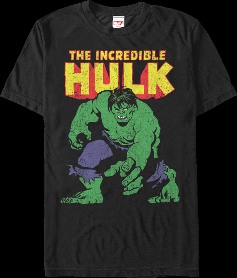 Incredible Hulk T Shirt Marvel Mens T Shirt