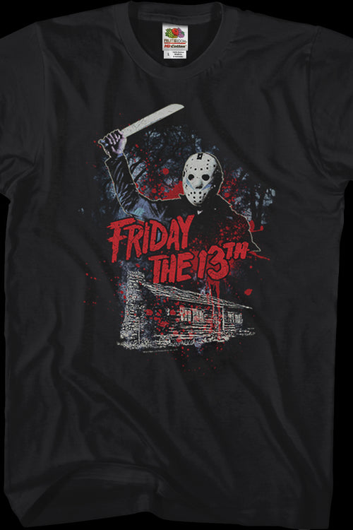 Jason Attacks Friday the 13th T-Shirt: Friday the 13th Mens T-Shirt