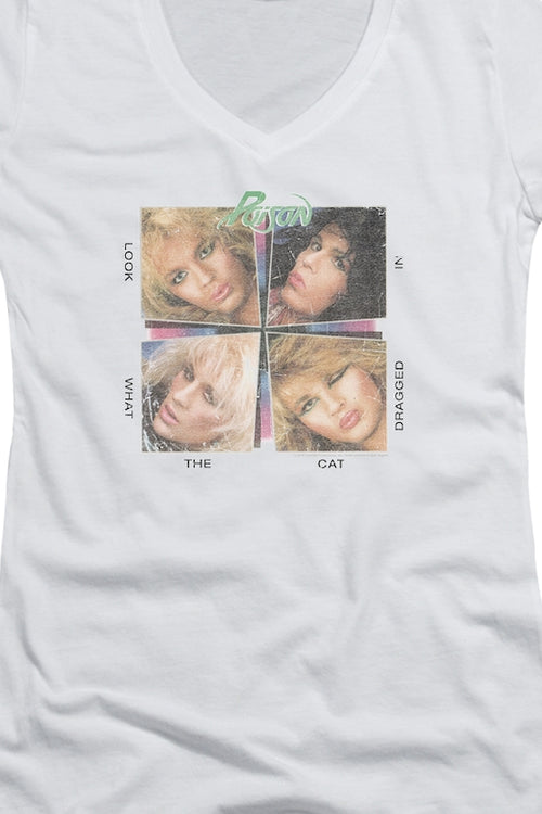 Junior Look What The Cat Dragged In Poison V-Neck Shirtmain product image