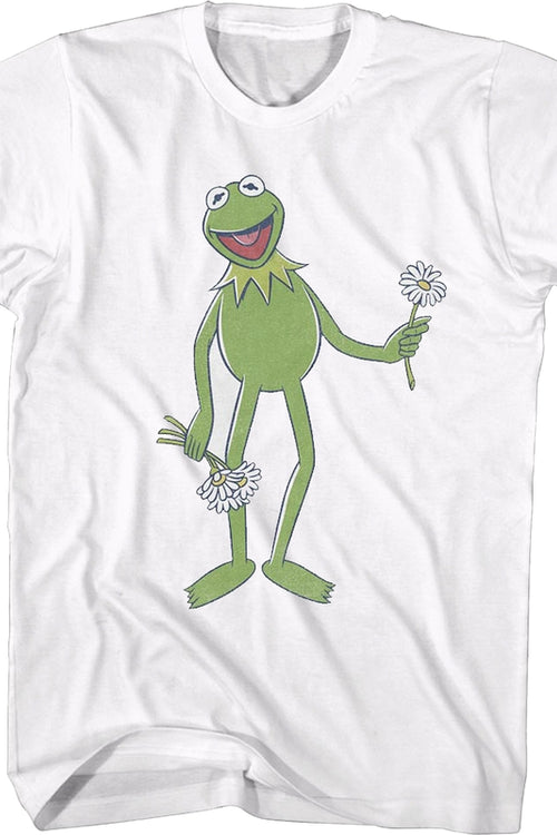 White Kermit's Flowers Muppets T-Shirtmain product image