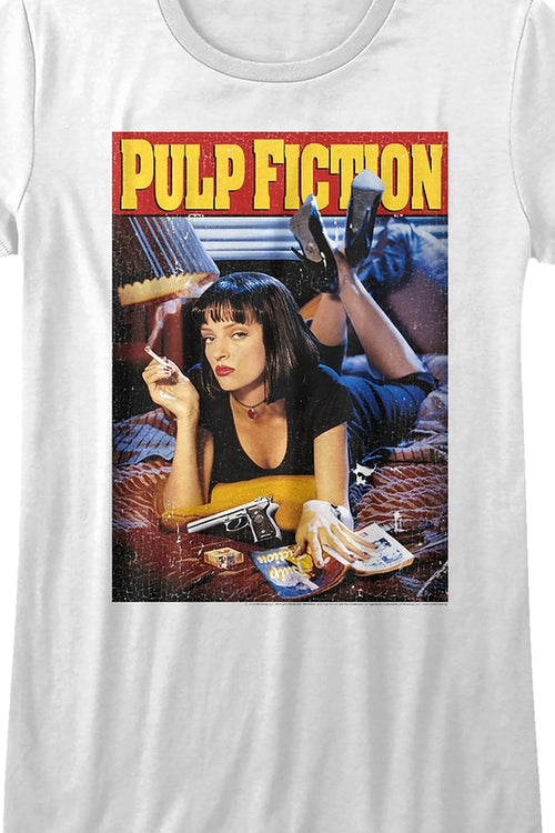 Ladies Distressed Movie Poster Pulp Fiction Shirtmain product image