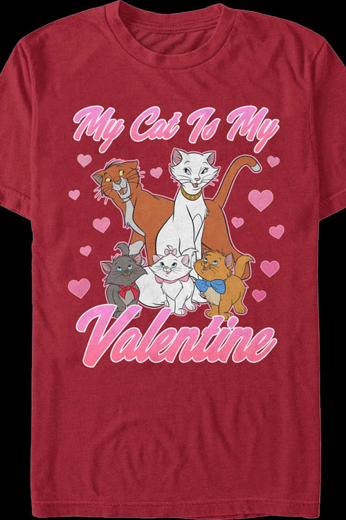 My Cat Is My Valentine Aristocats T-Shirtmain product image