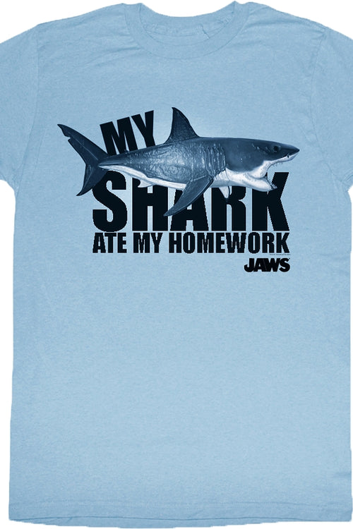 My Shark Ate My Homework Jaws T-Shirtmain product image