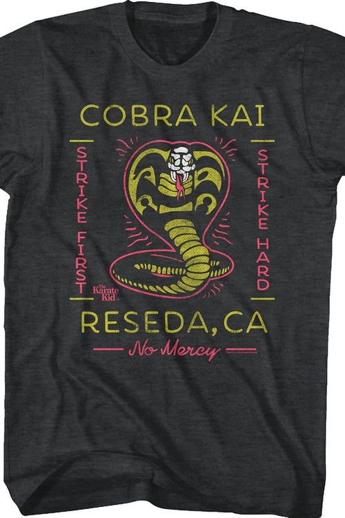 Neon Cobra Kai Karate Kid T-Shirtmain product image