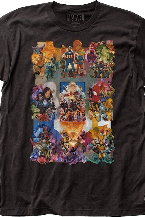 Painted Collages Marvel Comics T-Shirtmain product image