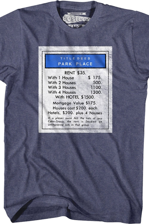 Park Place Monopoly T-Shirtmain product image