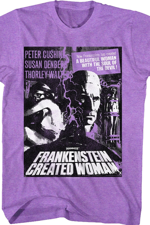 Purple Heather Frankenstein Created Woman Hammer Films T-Shirtmain product image