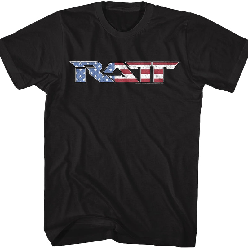 Red White and Blue Logo Ratt T-Shirt