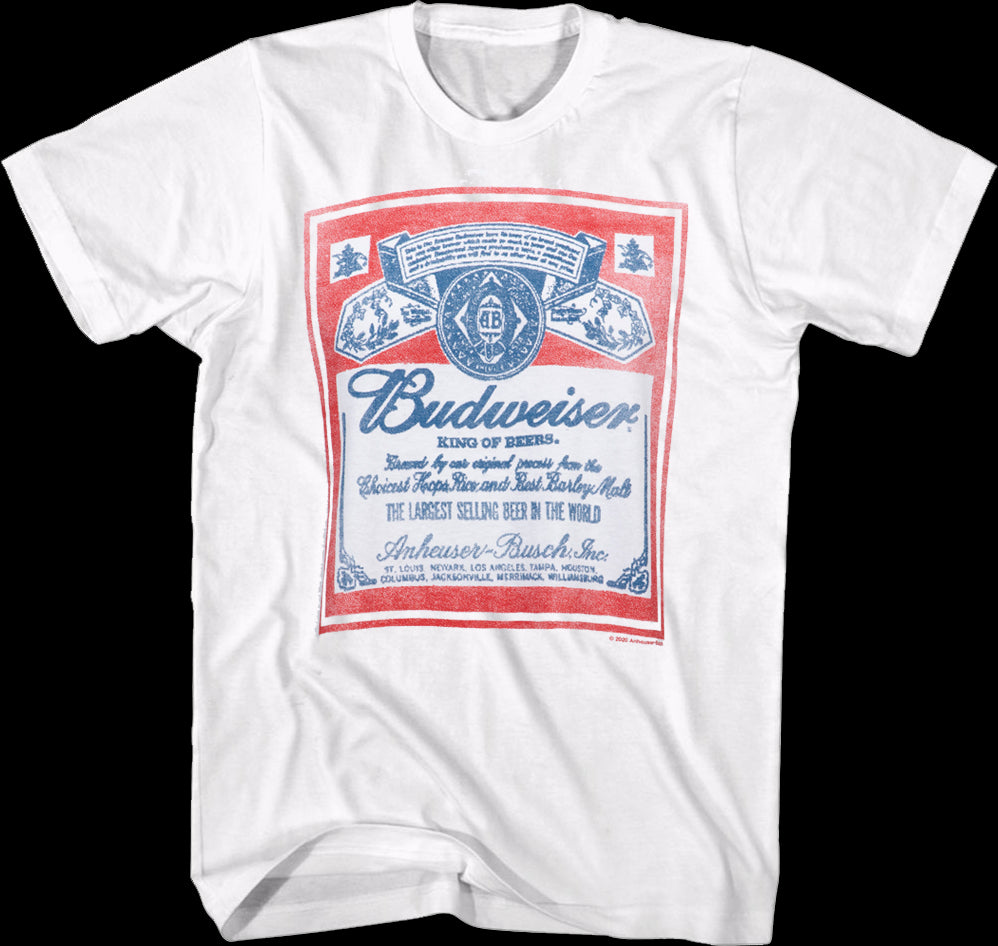 old school budweiser shirt