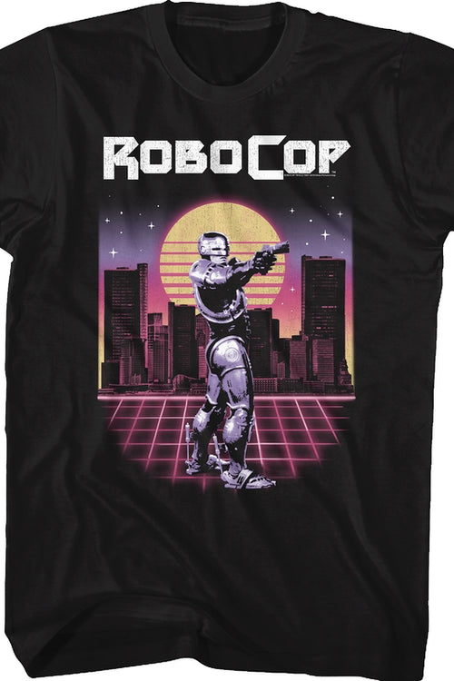 Retro Neon Robocop T-Shirtmain product image