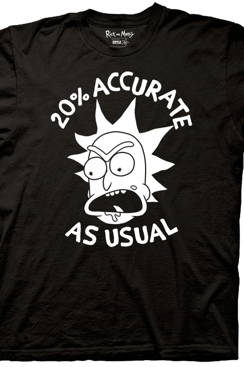 Rick and Morty 20% Accurate T-Shirtmain product image