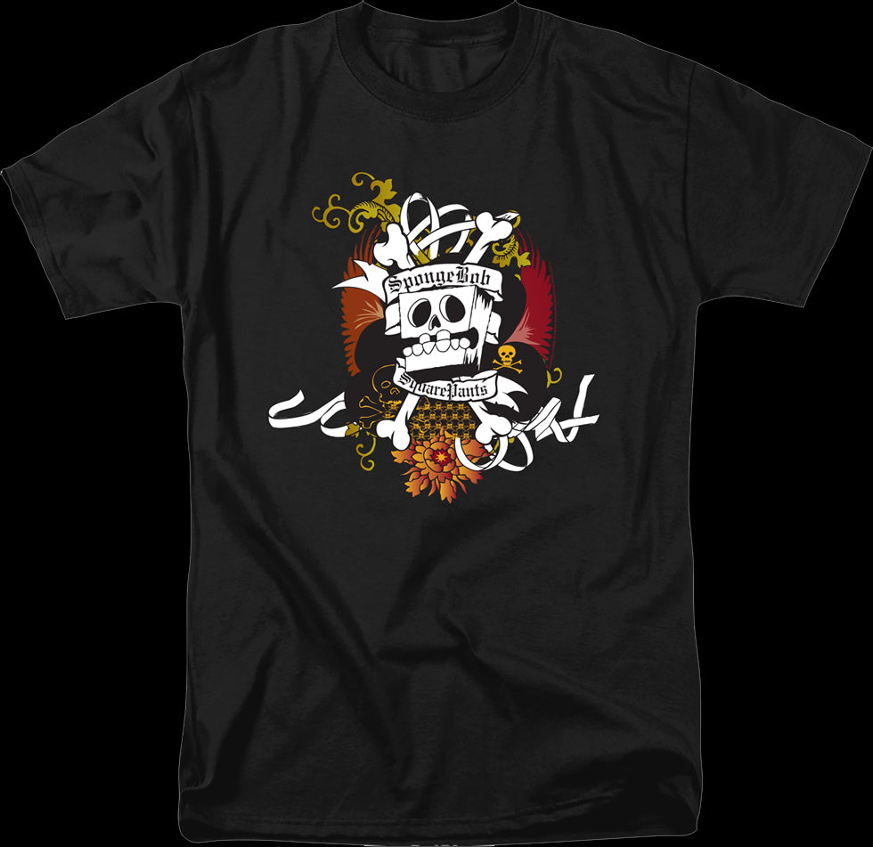 Skull And Crossbones SpongeBob SquarePants T-Shirt