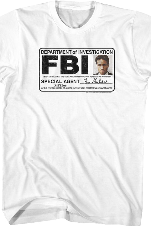 Special Agent Fox Mulder X-Files T-Shirtmain product image