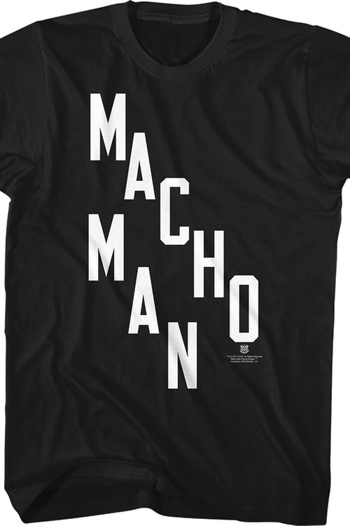 Stacked Letters Macho Man Randy Savage T-Shirtmain product image