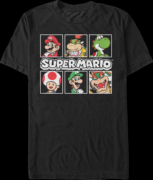 Super Mario Bros. Character Pictures Nintendo T-shirt