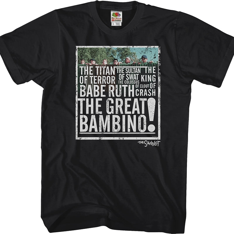 Babe Ruth The Sultan Swat The Great Bambino Shirt