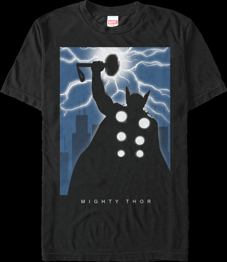 Thor God of Thunder T-Shirt. Marvel Thor Black Mens T-Shirt