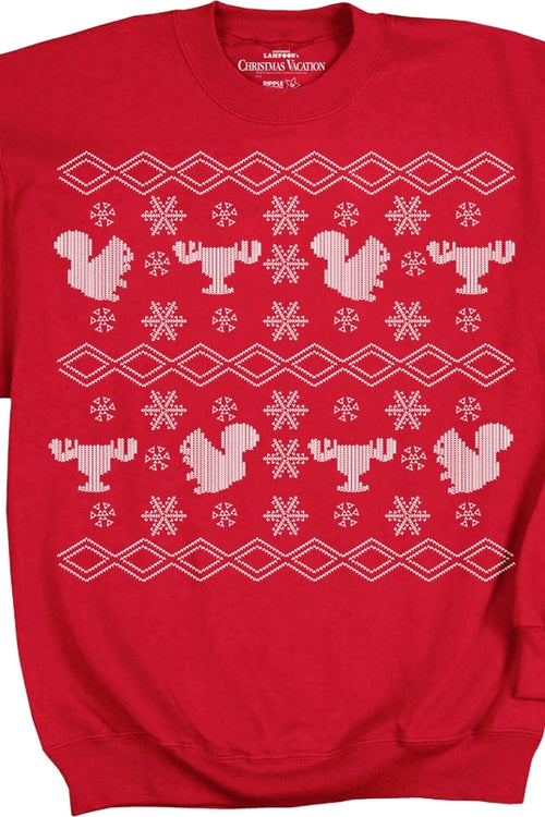 Ugly Faux Knit Silhouettes Christmas Vacation Sweatshirtmain product image