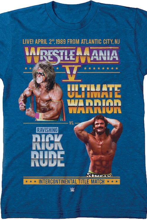 Ultimate Warrior vs Rick Rude WrestleMania V T-Shirtmain product image